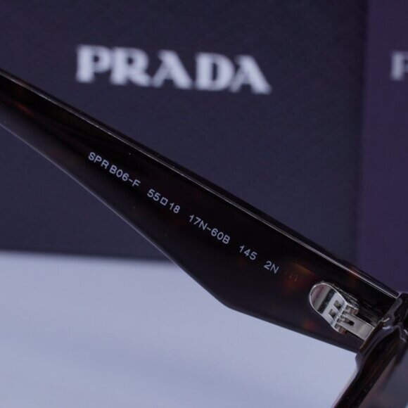 Prada PRB06SF 17N60B Rectangle Sunglasses – Havana\Brown - Picture 7 of 10